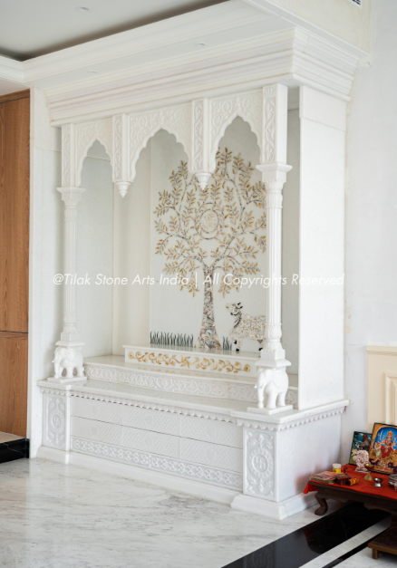 Beyond Tradition: Innovative Marble Pooja Mandir Designs for Contemporary Homes